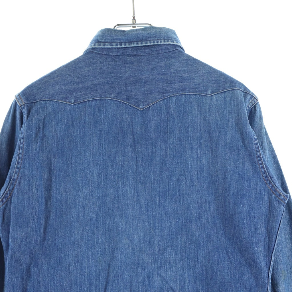 Wrangler(ラングラー) 60S 斜めベルタグ シャンブレー 長袖 シャツ インディゴ