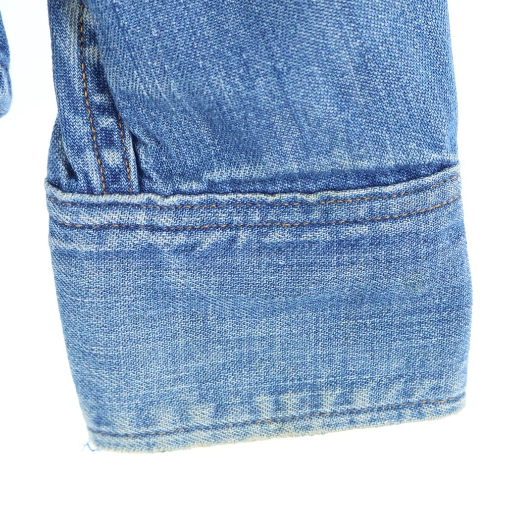 Wrangler(ラングラー) 60S 斜めベルタグ シャンブレー 長袖 シャツ インディゴ