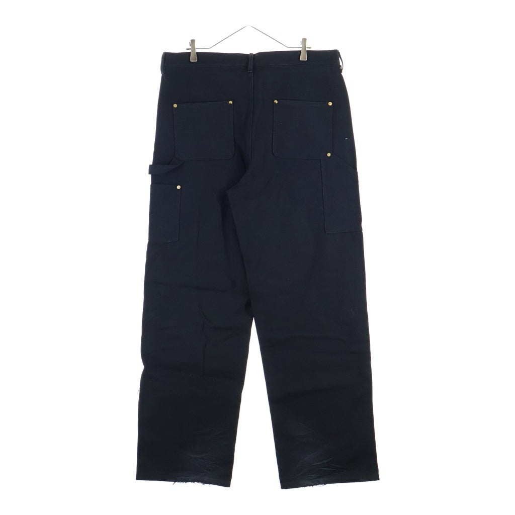 NO BRAND(ノーブランド) LONER LN DUNK DOUBLE KNEE PANTS ダブルニーパンツ レザー ブラック
