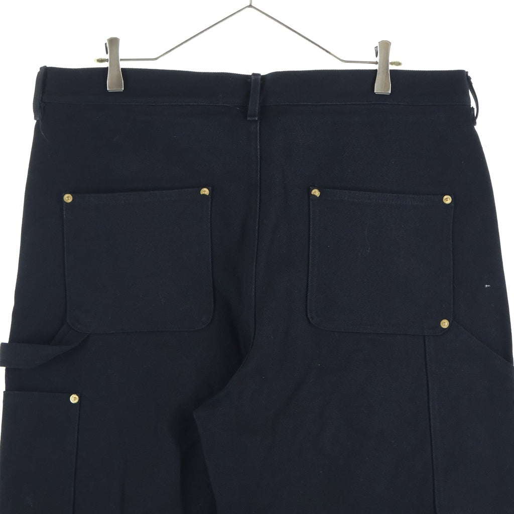 NO BRAND(ノーブランド) LONER LN DUNK DOUBLE KNEE PANTS ダブルニーパンツ レザー ブラック