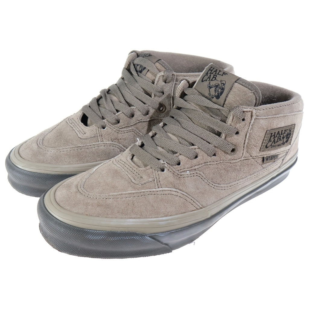 WTAPS(ダブルタップス) × VANS VAULT OG Half Cab LX Coyote Brown スエード ミドル カット スニーカー オリーブ US9/27cm 222BWVND-FWM06S