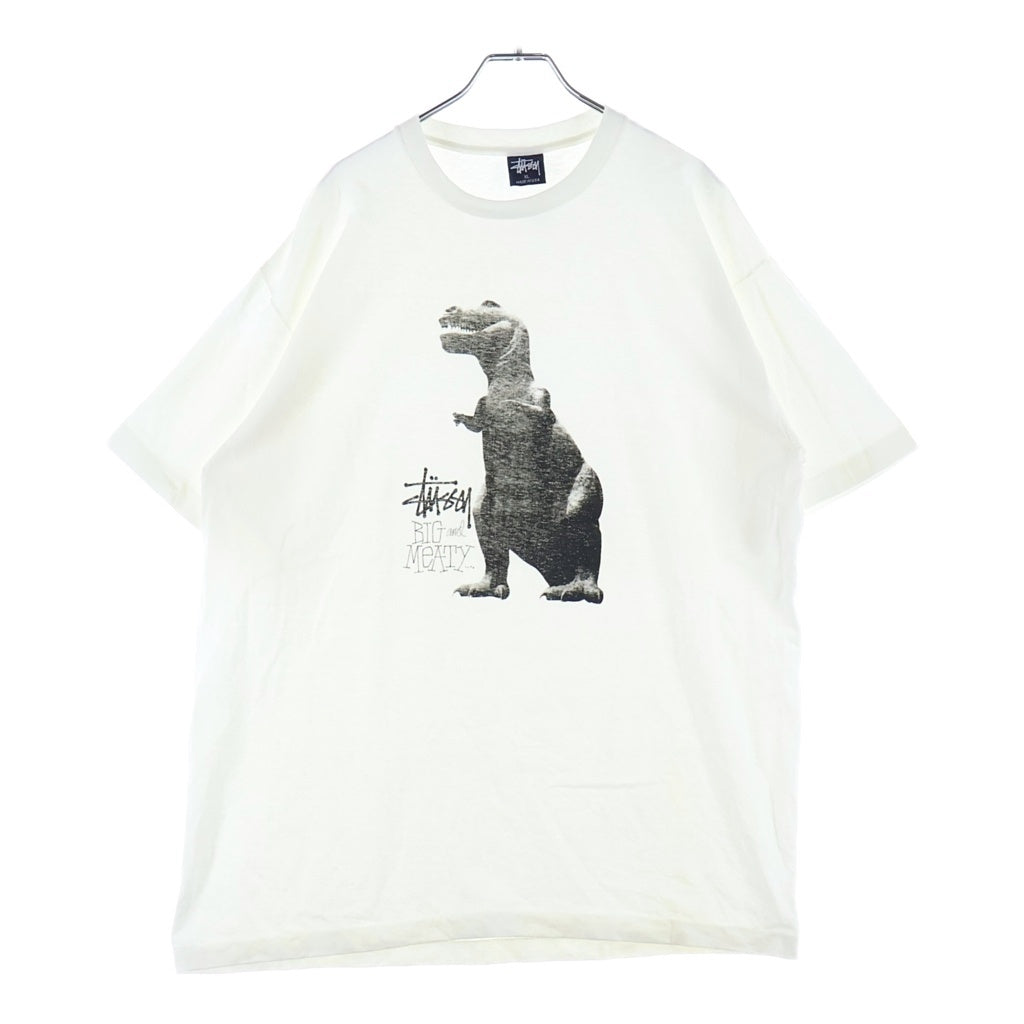 STUSSY(ステューシー) 90s Big&meaty Pigment Dyed T-Shirt ビッグ & ミート ピグメント ダイ 半袖Tシャツ カットソー ホワイト