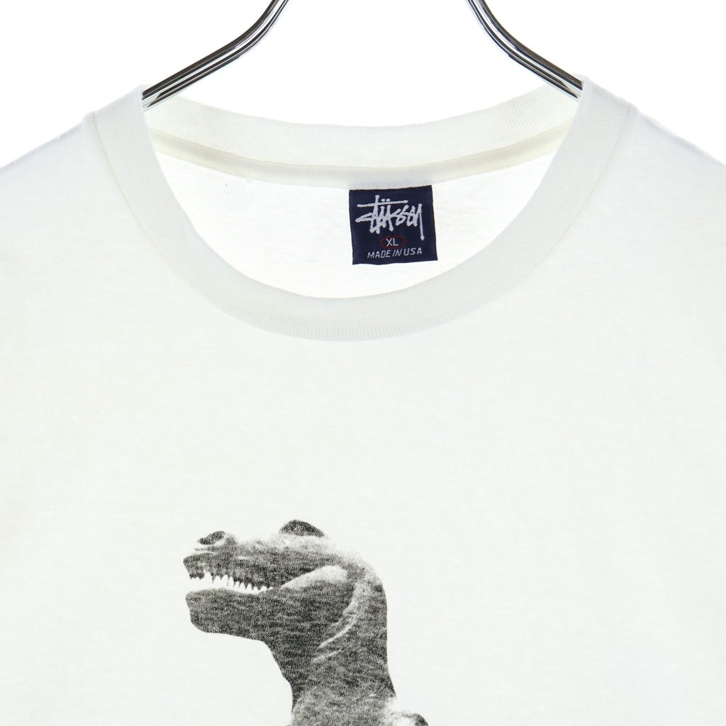 STUSSY(ステューシー) 90s Big&meaty Pigment Dyed T-Shirt ビッグ & ミート ピグメント ダイ 半袖Tシャツ カットソー ホワイト
