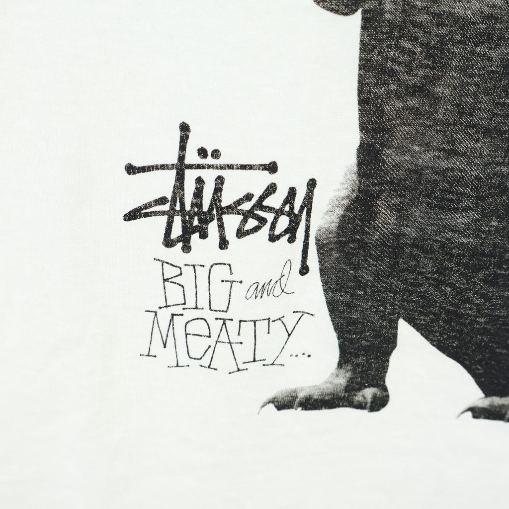 STUSSY(ステューシー) 90s Big&meaty Pigment Dyed T-Shirt ビッグ & ミート ピグメント ダイ 半袖Tシャツ カットソー ホワイト