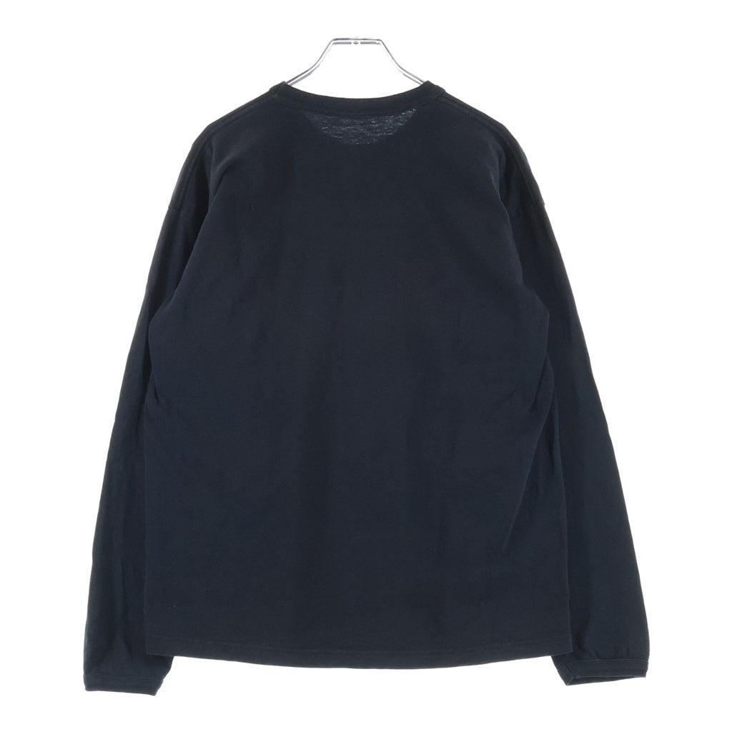 STUSSY(ステューシー) 00s SSリンク スカル プリント長袖Tシャツ カットソー ブラック