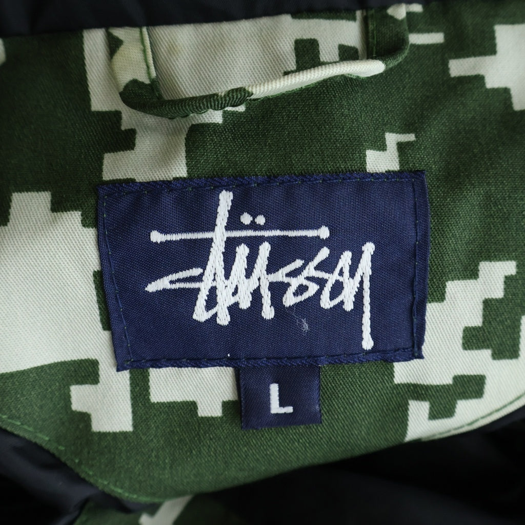 STUSSY(ステューシー) 90s デジカモ ジップアップ ミリタリージャケット カーキ