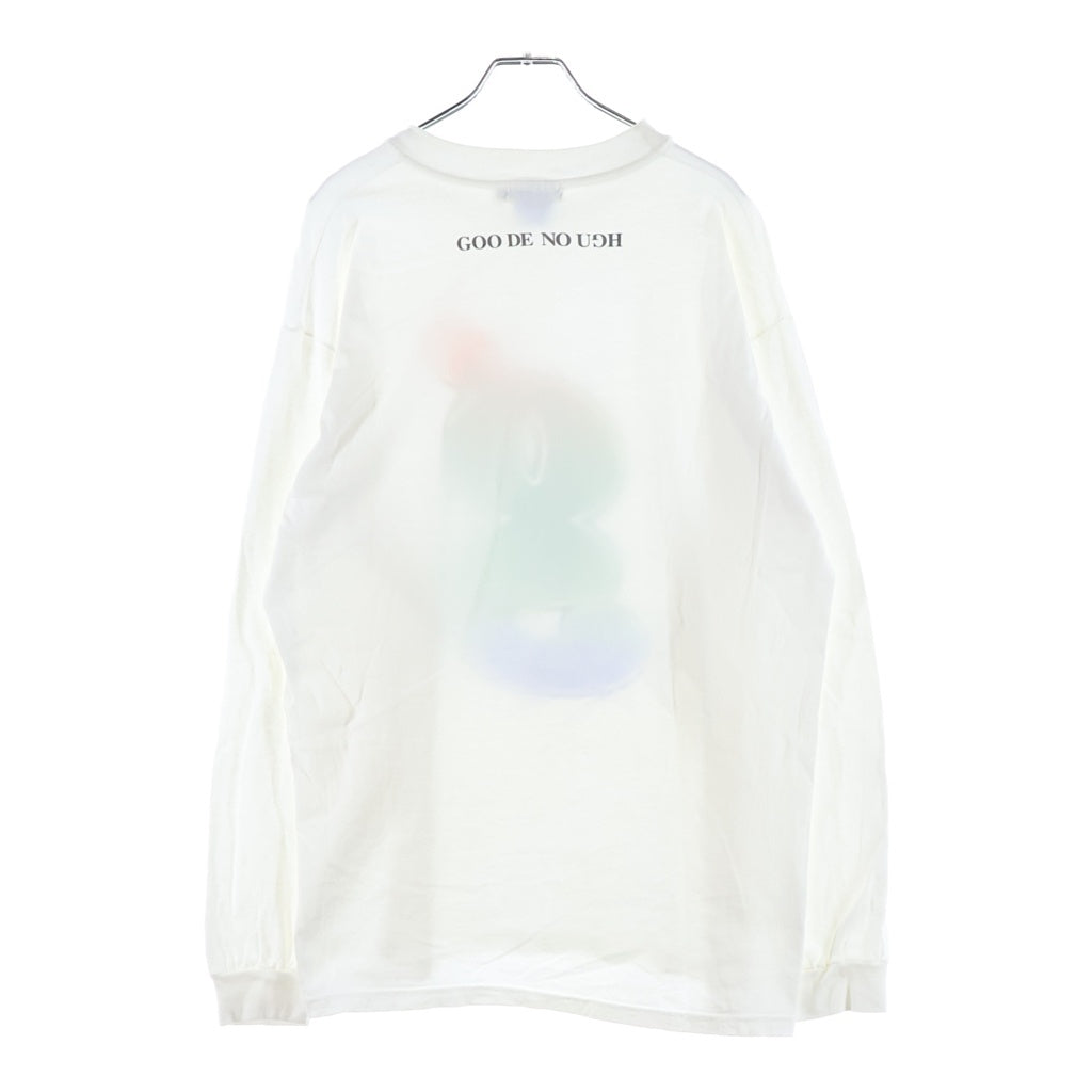 GOODENOUGH(グッドイナフ) 90s Gロゴ フロントプリント 長袖Tシャツ カットソー ホワイト