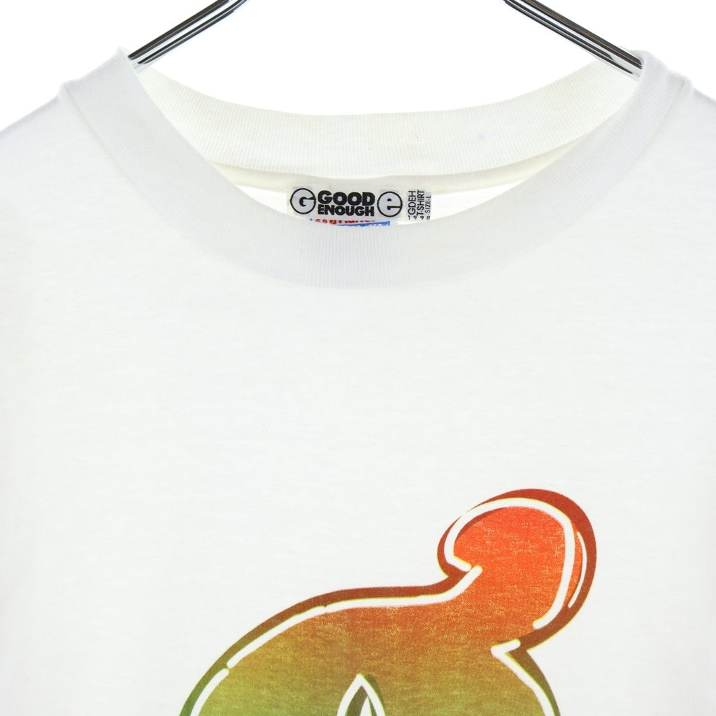GOODENOUGH(グッドイナフ) 90s Gロゴ フロントプリント 長袖Tシャツ カットソー ホワイト