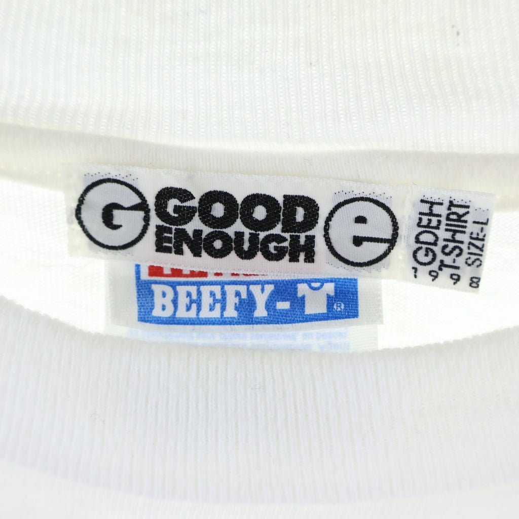 GOODENOUGH(グッドイナフ) 90s Gロゴ フロントプリント 長袖Tシャツ カットソー ホワイト