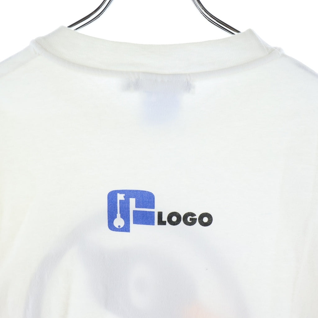 GOODENOUGH(グッドイナフ) 90s ダックGロゴフロントプリント長袖Tシャツ カットソー ホワイト