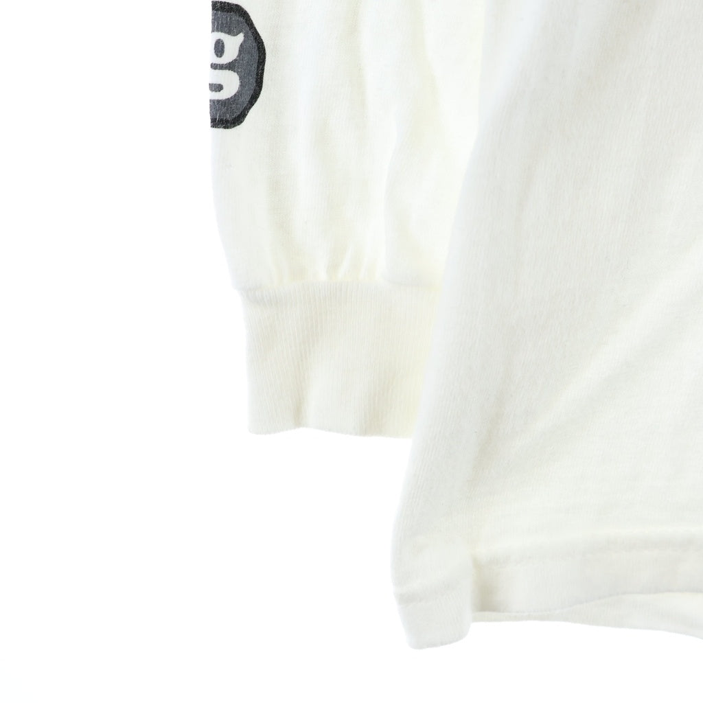 GOODENOUGH(グッドイナフ) 90s ダックGロゴフロントプリント長袖Tシャツ カットソー ホワイト