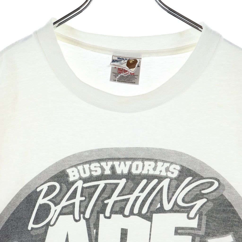 A BATHING APE(アベイシングエイプ) 90s SCIENCE BEAST REIGN SUPREME サイエンス ビースト レイン シュプリーム フロントプリント半袖Tシャツ カットソー ホワイト
