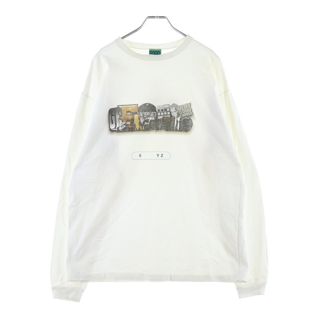 GOODENOUGH(グッドイナフ) 90s VERY GOOD ENOUGH グラフィック プリント長袖Tシャツ カットソー ホワイト