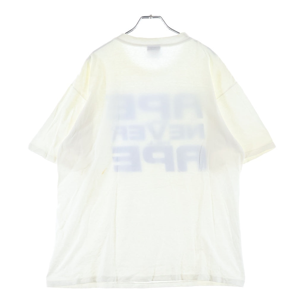 A BATHING APE(アベイシングエイプ) 90S 初期 SHALL NEVER KILL APE ロゴ プリント 半袖 Tシャツ カットソー ホワイト