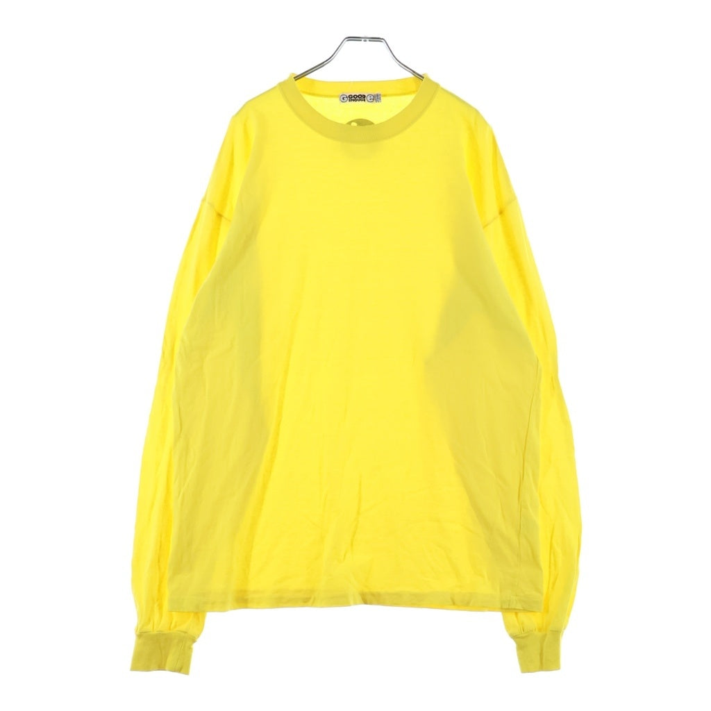 GOODENOUGH(グッドイナフ) 90S Gサークルロゴ ロゴ バックプリント ロングスリーブ 長袖 Tシャツ カットソー イエロー