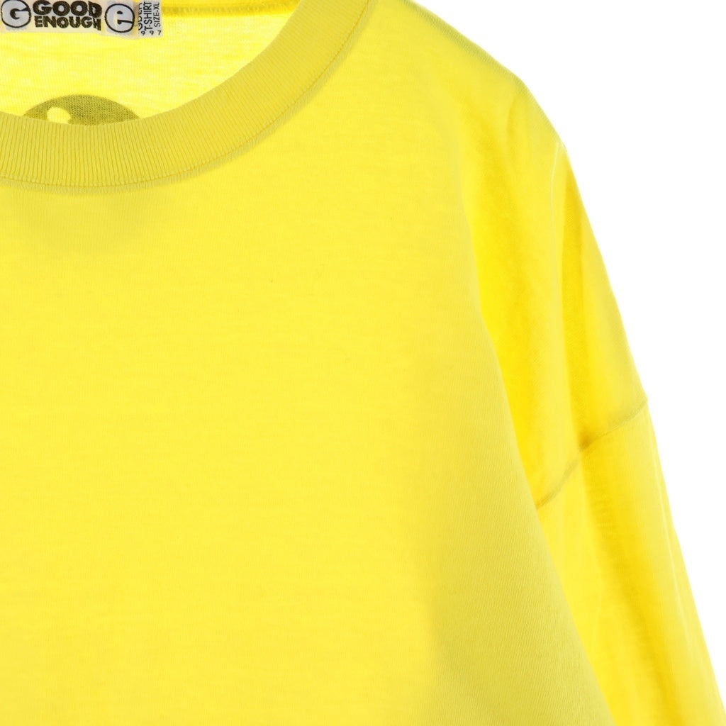 GOODENOUGH(グッドイナフ) 90S Gサークルロゴ ロゴ バックプリント ロングスリーブ 長袖 Tシャツ カットソー イエロー