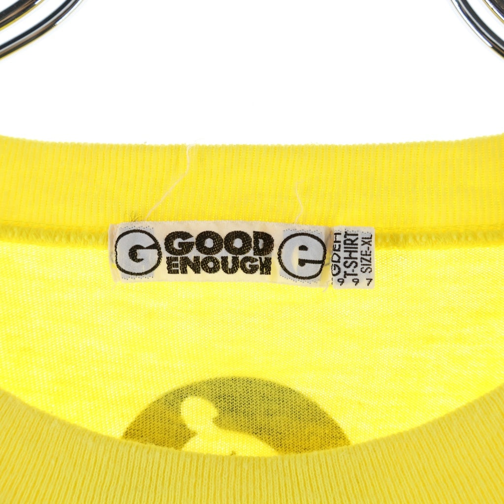 GOODENOUGH(グッドイナフ) 90S Gサークルロゴ ロゴ バックプリント ロングスリーブ 長袖 Tシャツ カットソー イエロー