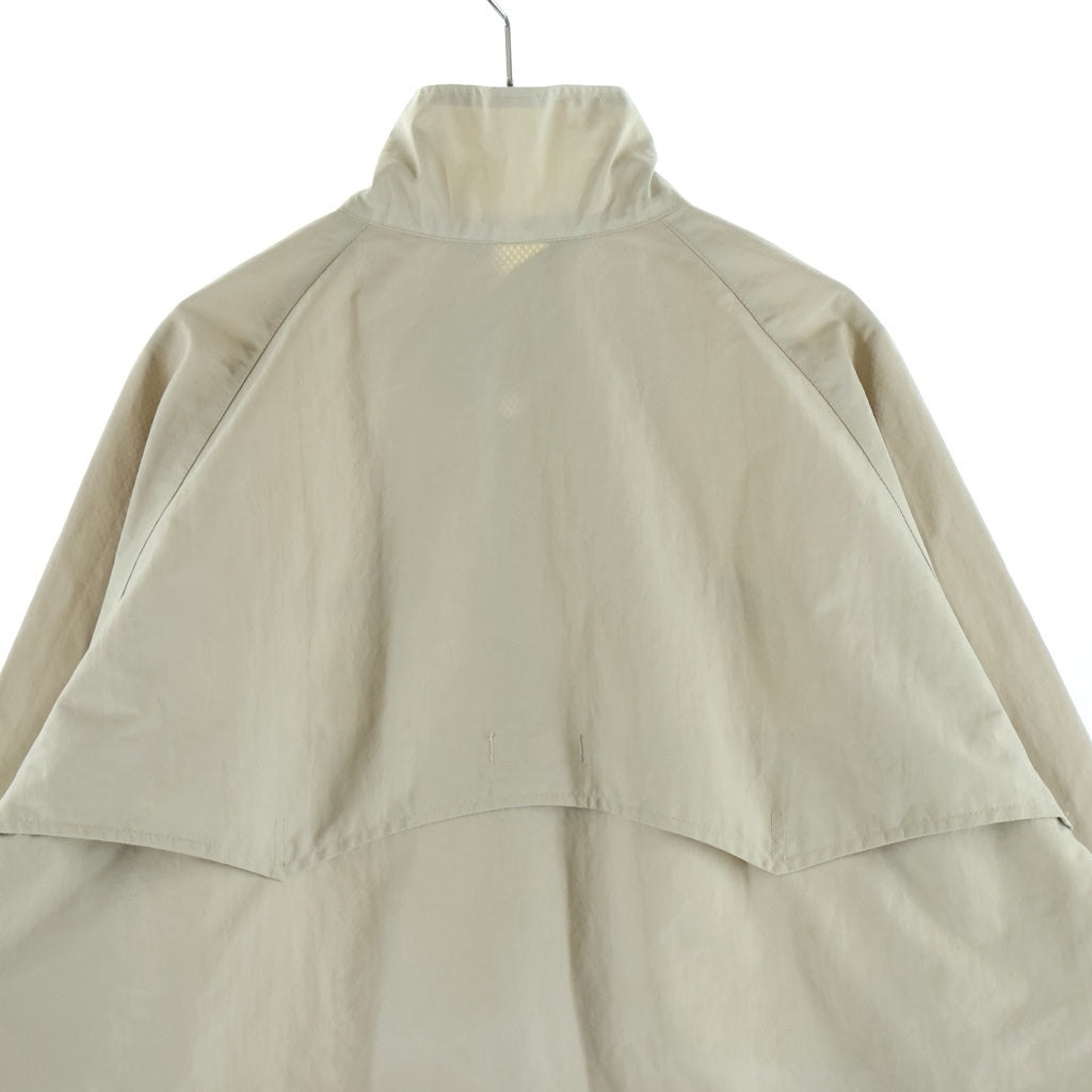 A BATHING APE(アベイシングエイプ) 90S 黒タグ 2WAY ロゴ プリント ナイロン 長袖/半袖 ジップアップ ジャケット ベージュ