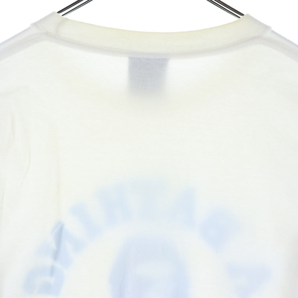 A BATHING APE(アベイシングエイプ) 00S カレッジロゴ プリント ロングスリーブ 長袖 カットソー Tシャツ ホワイト