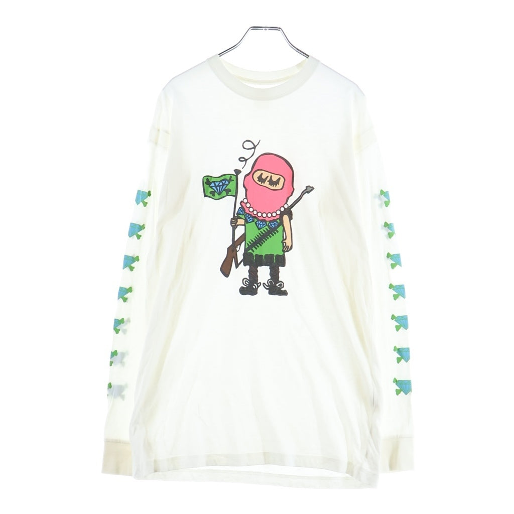 UNDERCOVER(アンダーカバー) 01AW D.A.V.F期 宝飾武装義勇兵 ソルジャー グラフィック プリント ロングスリーブ 長袖 Tシャツ カットソー