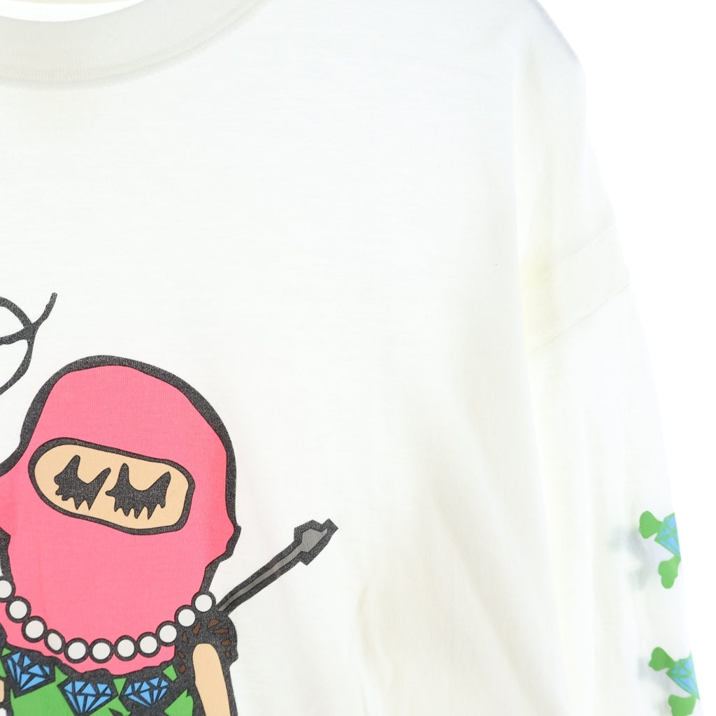 UNDERCOVER(アンダーカバー) 01AW D.A.V.F期 宝飾武装義勇兵 ソルジャー グラフィック プリント ロングスリーブ 長袖 Tシャツ カットソー