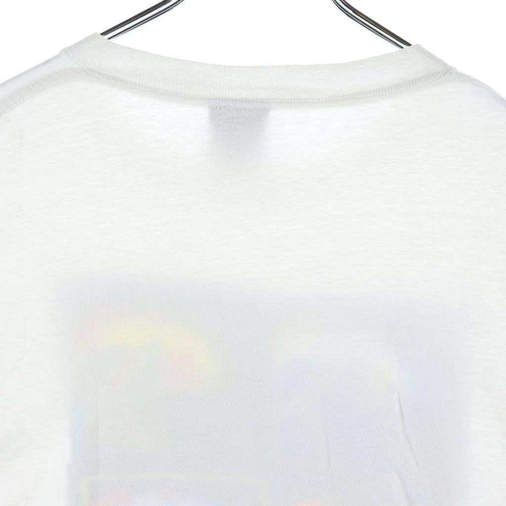 VINTAGE(ヴィンテージ) 90S LAN TIMES Your Power Pipeline! フラクタル柄 プリント 半袖Tシャツ カットソー ホワイト