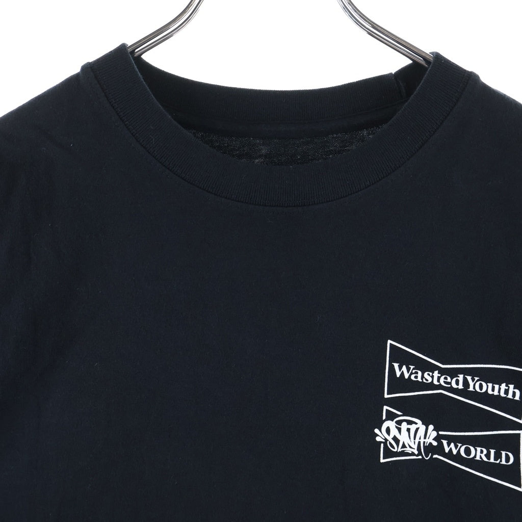 VERDY(ベルディ) ×Central Cee SYNA WORLD ロゴ プリント 半袖 Tシャツ カットソー ブラック