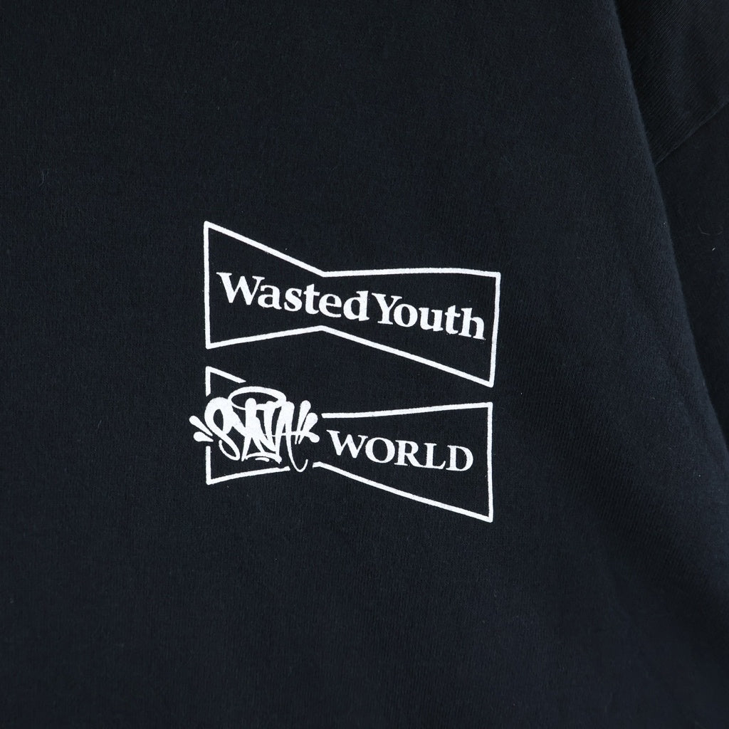 VERDY(ベルディ) ×Central Cee SYNA WORLD ロゴ プリント 半袖 Tシャツ カットソー ブラック