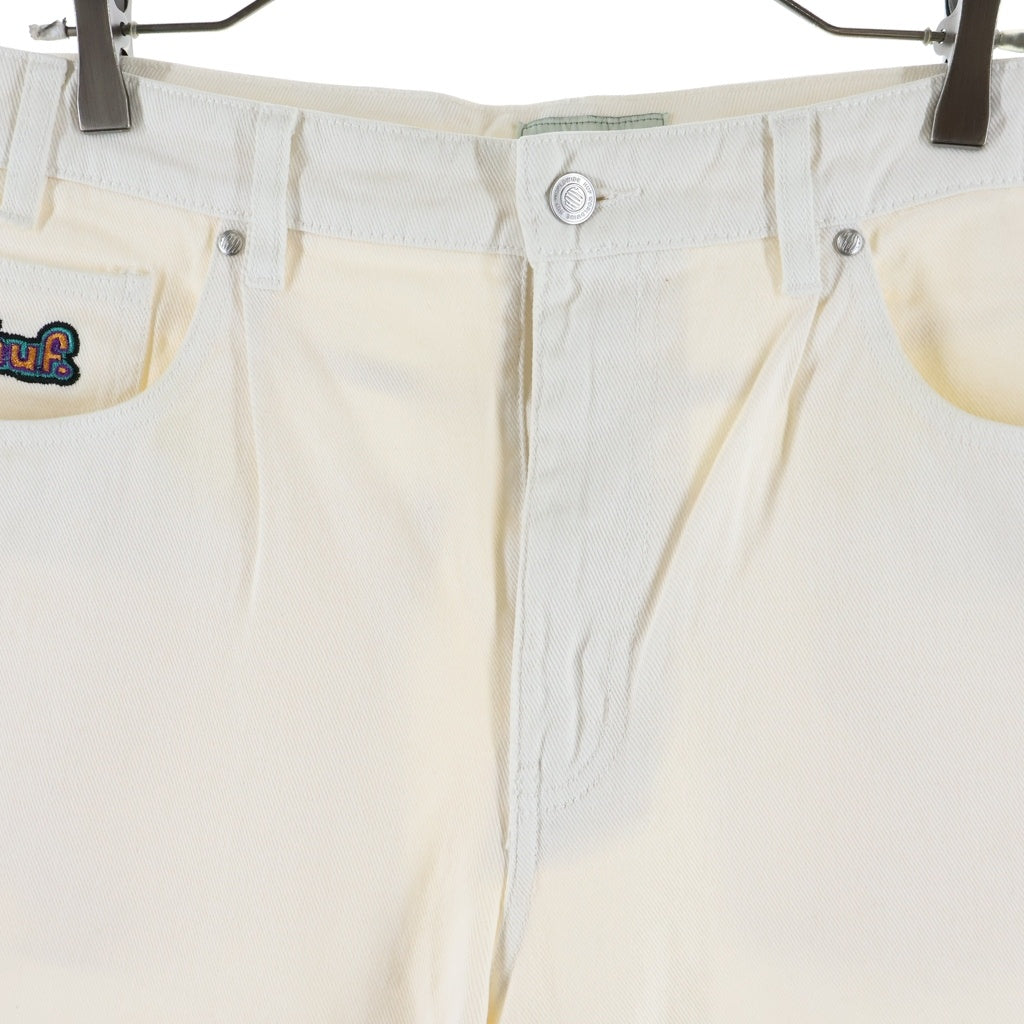 HUF(ハフ) 25AW CRROMER PANT ロゴ 刺繍 デニム パンツ ホワイト