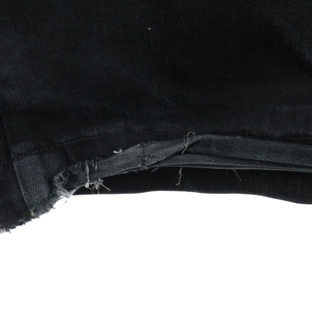 DRKSHDW(ダークシャドウ) 23SS DOUBLE CARGO JUMBO BELAS ダブル ジャンボ ベラ コーティング加工 ワイド カーゴ デニム パンツ ブラック DU01C6398-SBB