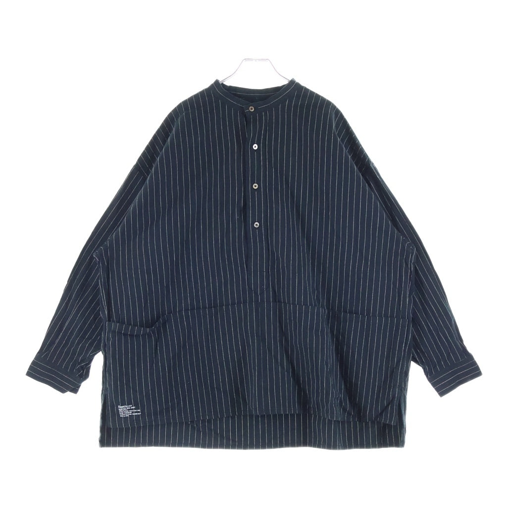 FreshService(フレッシュサービス) SLEEPING TOOL SHIRT スリーピングツール ストライプ長袖シャツ ネイビー FSW-20-SH
