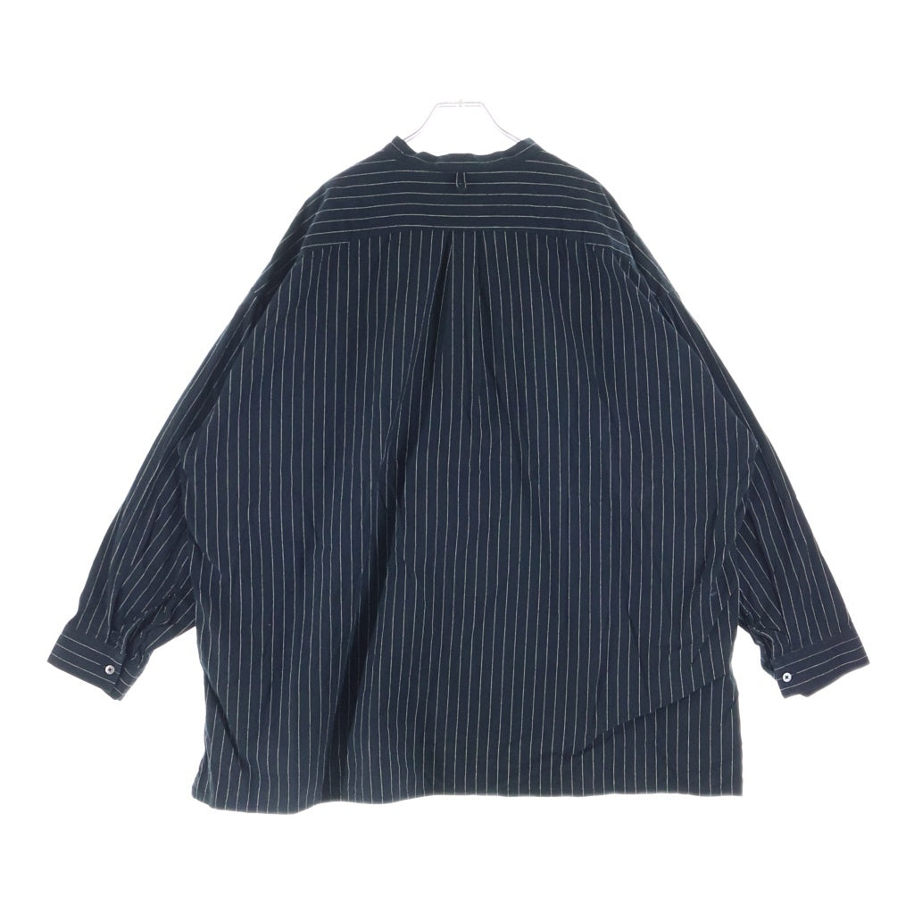 FreshService(フレッシュサービス) SLEEPING TOOL SHIRT スリーピングツール ストライプ長袖シャツ ネイビー FSW-20-SH