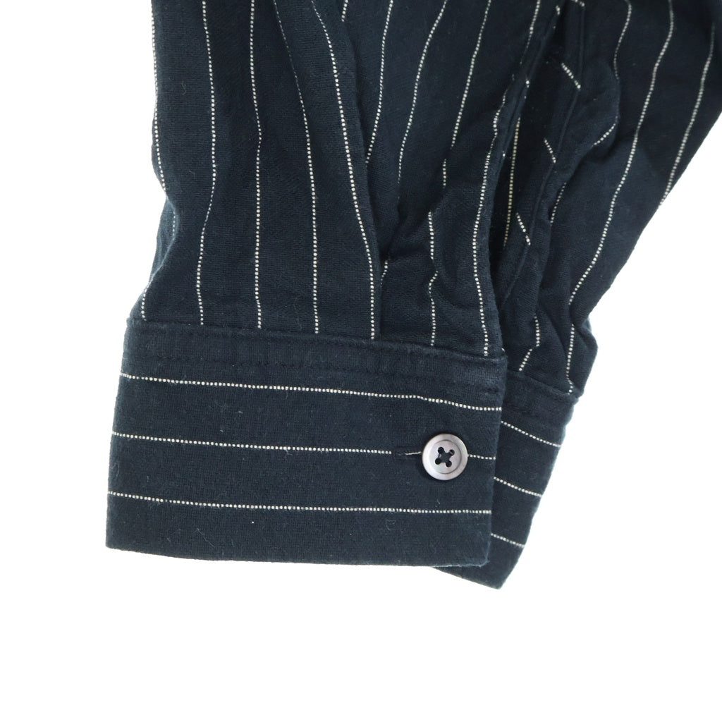 FreshService(フレッシュサービス) SLEEPING TOOL SHIRT スリーピングツール ストライプ長袖シャツ ネイビー FSW-20-SH