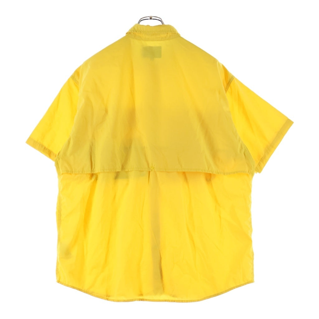 THE NORTH FACE(ザノースフェイス) Purple Label Polyester Linen Field H/S Shirt スナップ ボタン 半袖 シャツ イエロー NT3320N