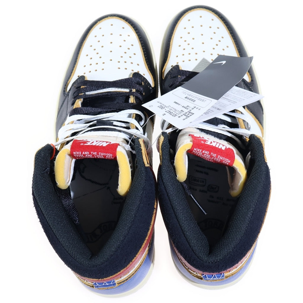 NIKE(ナイキ) ×fragment design ×UNION AIR JORDAN 1 RETRO HIGH OG SP フラグメント ユニオン エアジョーダン1 レトロ ハイカットスニーカー マルチカラー US9/27cm IO7847-002