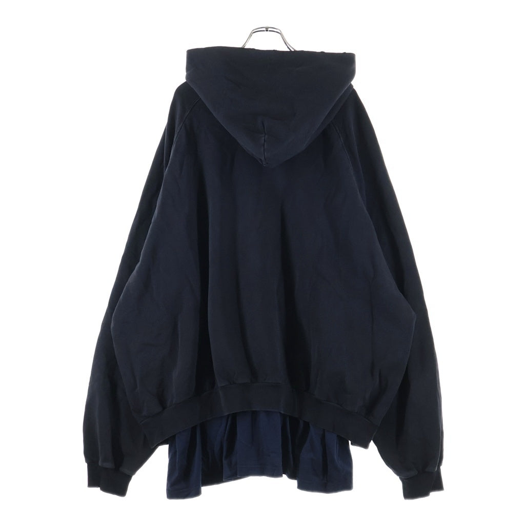 BALENCIAGA(バレンシアガ) BB Be different プリントレイヤードパーカー フーディ ブラック 720406 TNVV1