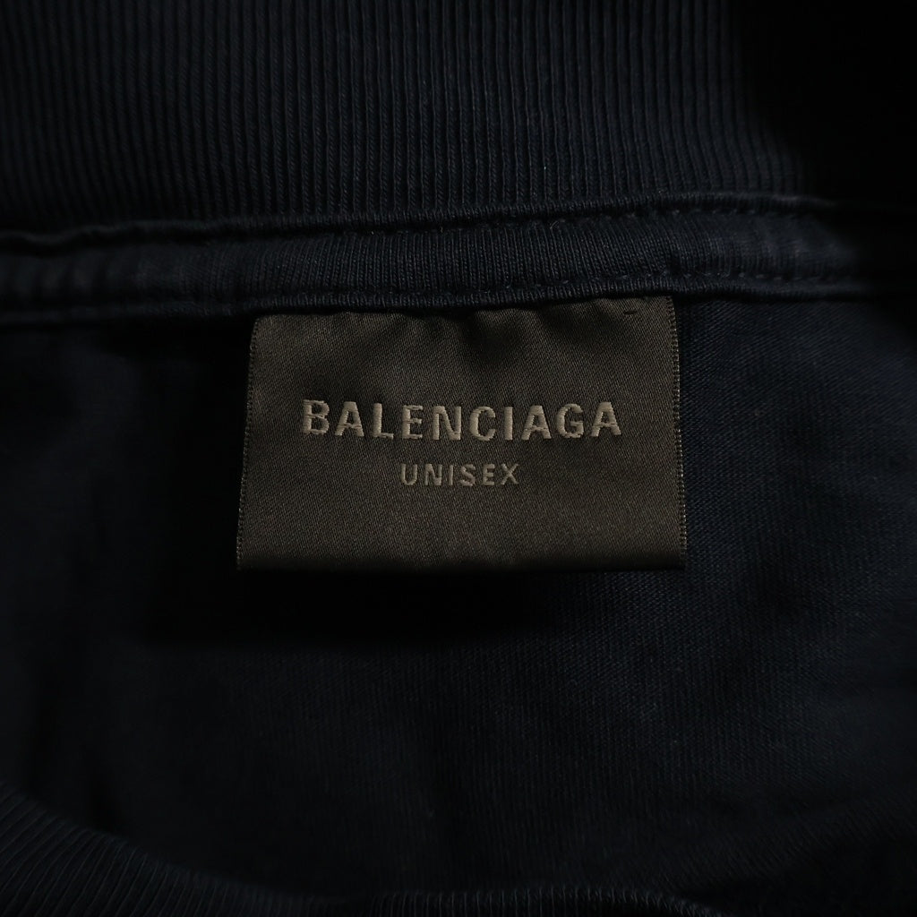 BALENCIAGA(バレンシアガ) BB Be different プリントレイヤードパーカー フーディ ブラック 720406 TNVV1