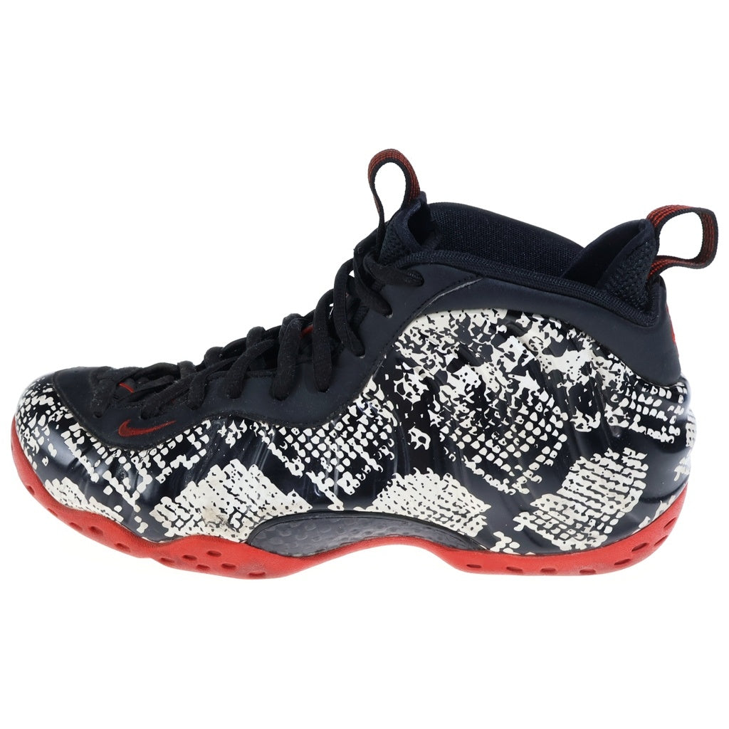 NIKE(ナイキ) AIR FOAMPOSITE ONE エアフォームポジット ワン セイル ブラック ハバネロレッド ハイカット スニーカー ブラック/ホワイト US9.5/27.5cm 314996‐101