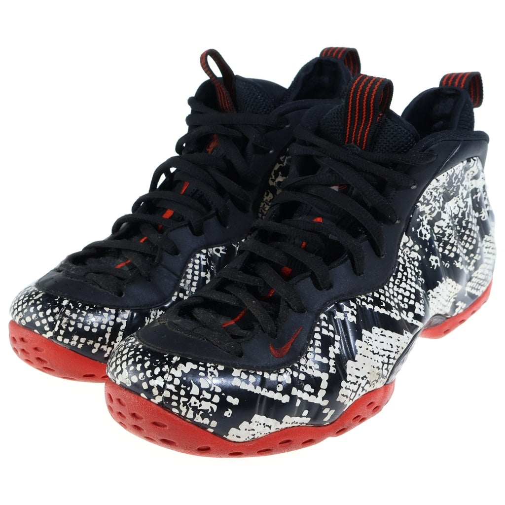 NIKE(ナイキ) AIR FOAMPOSITE ONE エアフォームポジット ワン セイル ブラック ハバネロレッド ハイカット スニーカー ブラック/ホワイト US9.5/27.5cm 314996‐101