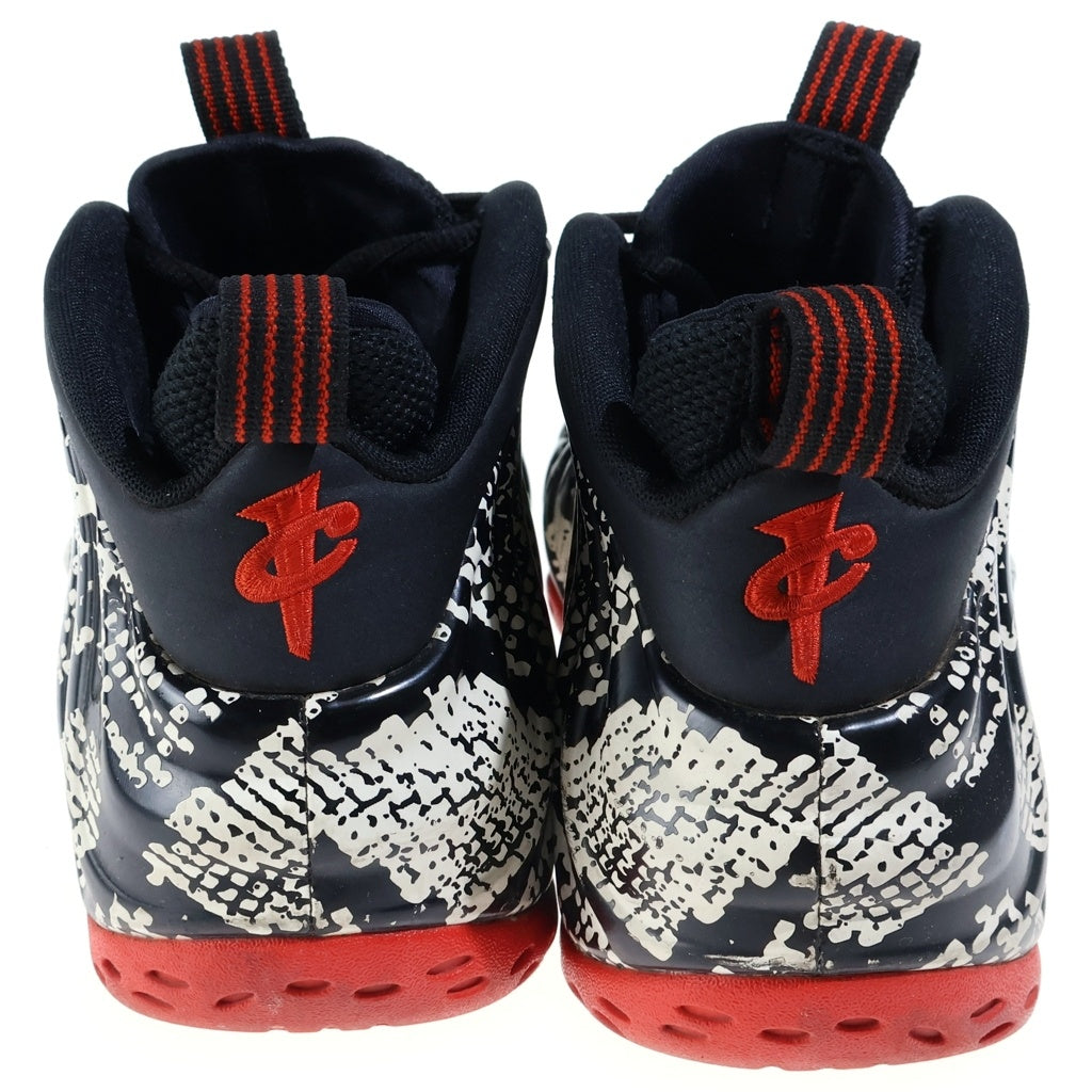 NIKE(ナイキ) AIR FOAMPOSITE ONE エアフォームポジット ワン セイル ブラック ハバネロレッド ハイカット スニーカー ブラック/ホワイト US9.5/27.5cm 314996‐101