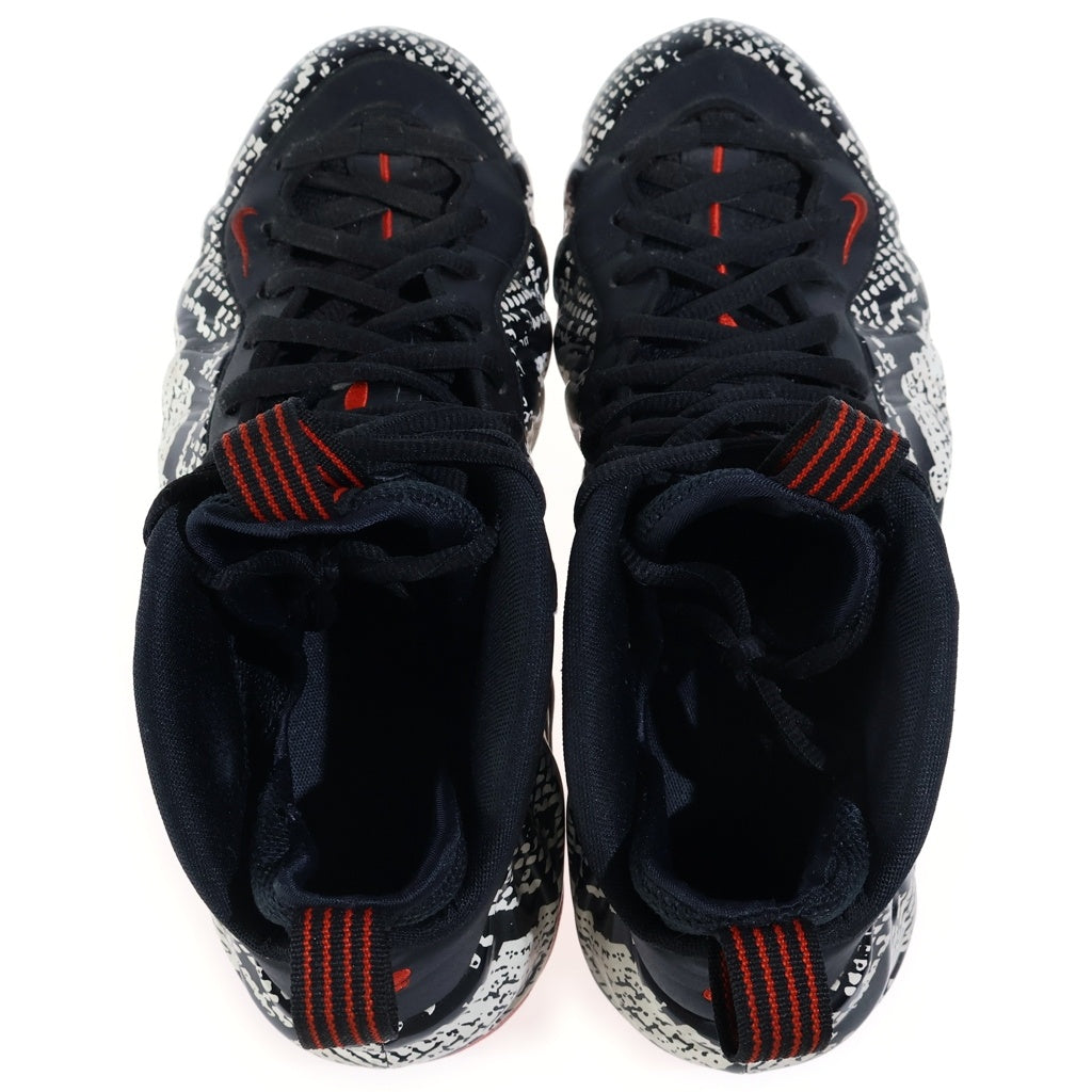 NIKE(ナイキ) AIR FOAMPOSITE ONE エアフォームポジット ワン セイル ブラック ハバネロレッド ハイカット スニーカー ブラック/ホワイト US9.5/27.5cm 314996‐101