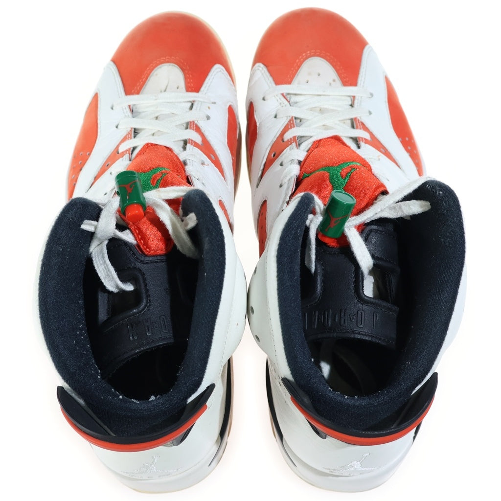 NIKE(ナイキ) AIR JORDAN RETRO GATORADE エアジョーダン 6 レトロ ゲータレード ハイカットスニーカー ホワイト/オレンジ US9.5/27.5cm 384664-145