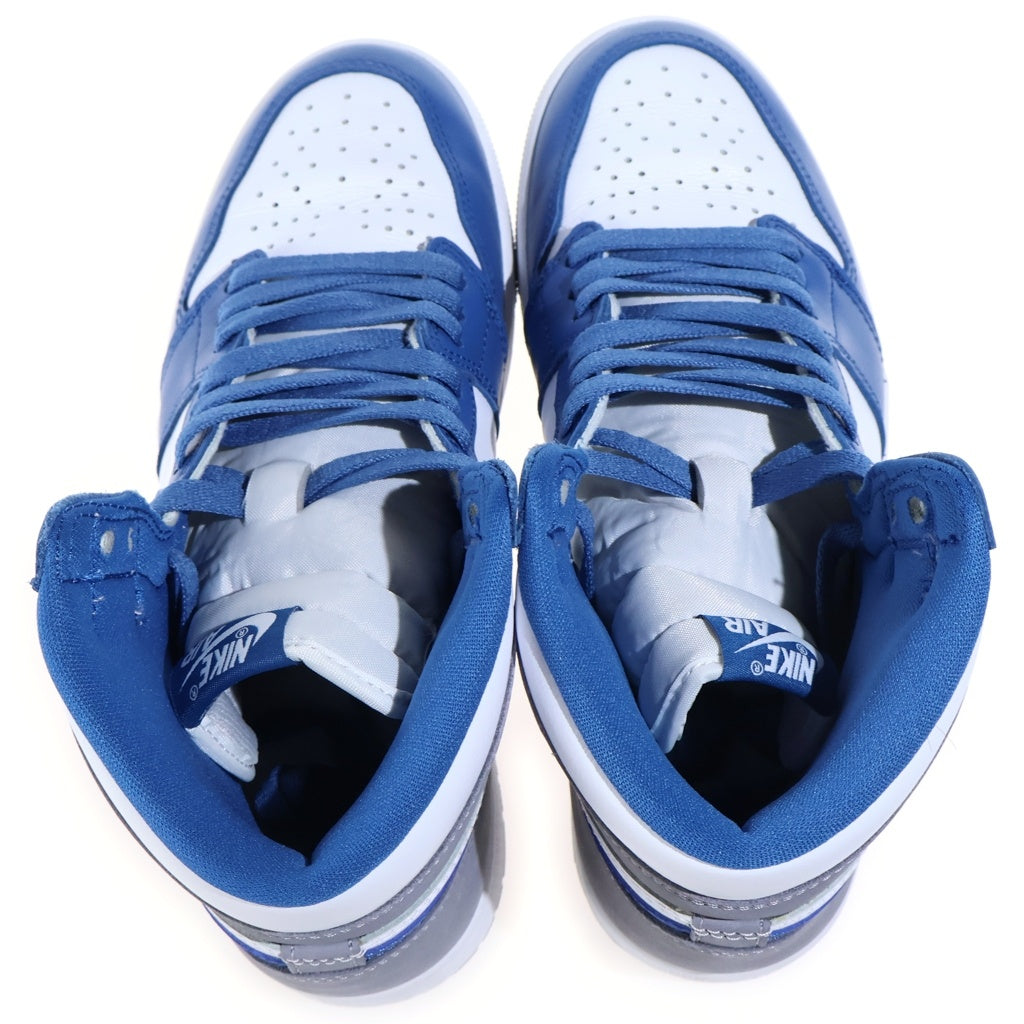 NIKE(ナイキ) AIR JORDAN1 RETRO HIGH OG エアジョーダン1 トゥルーブルー ハイカットスニーカー ブルー US9.0/27.0cm DZ5485-410