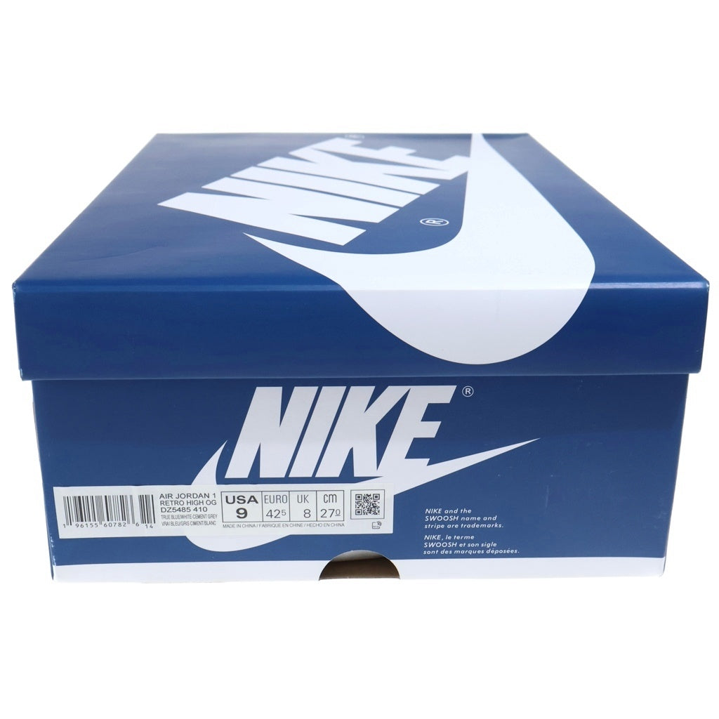 NIKE(ナイキ) AIR JORDAN1 RETRO HIGH OG エアジョーダン1 トゥルーブルー ハイカットスニーカー ブルー US9.0/27.0cm DZ5485-410