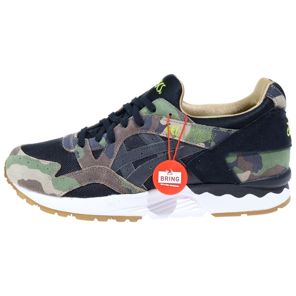 ASICS(アシックス) ×ATMOS GEL-LYTE V WOODLAND CAMO ゲルライト5 スエード メッシュ切り替え ローカットスニーカー カーキ/ブラック TQK536