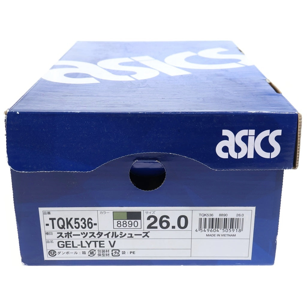 ASICS(アシックス) ×ATMOS GEL-LYTE V WOODLAND CAMO ゲルライト5 スエード メッシュ切り替え ローカットスニーカー カーキ/ブラック TQK536