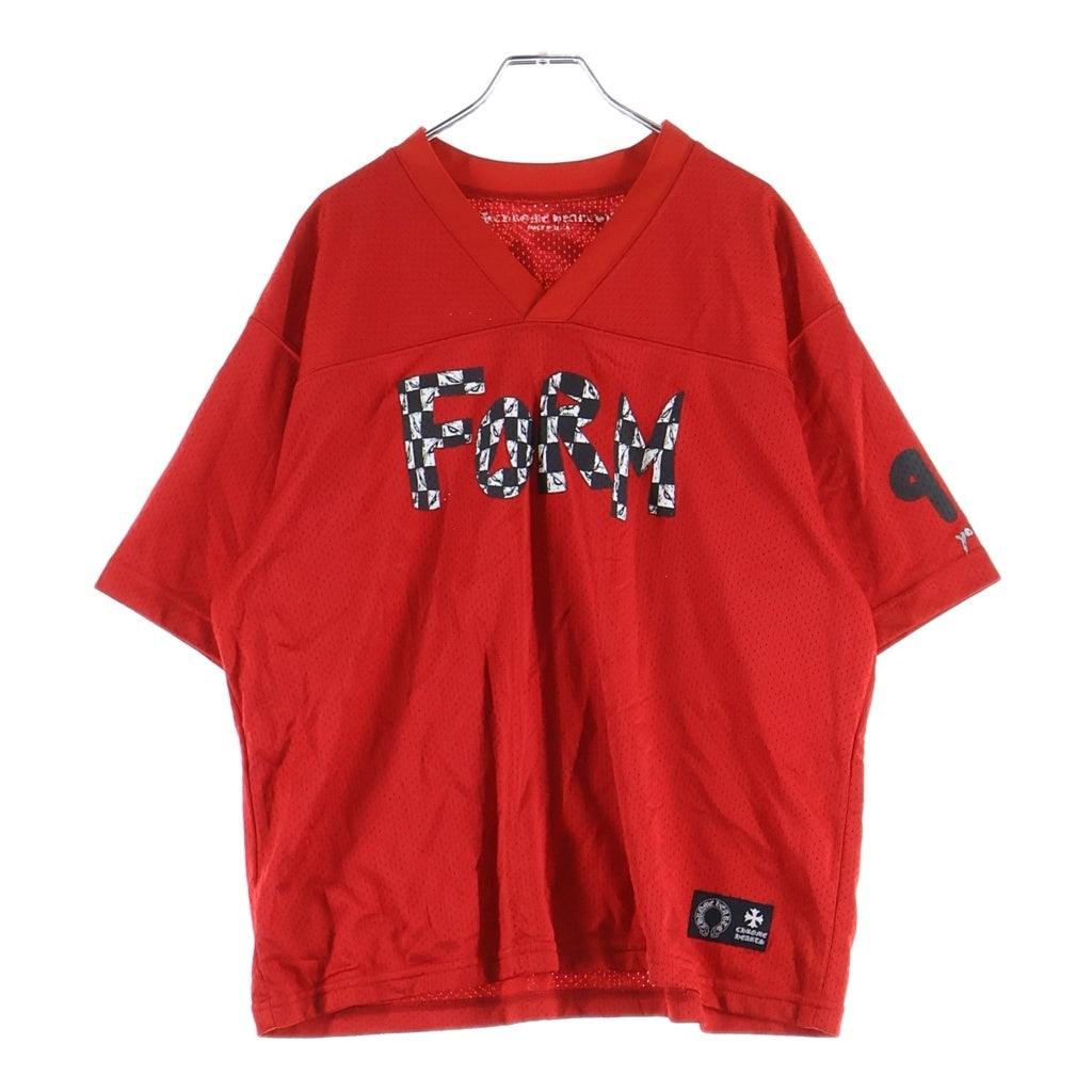 CHROME HEARTS(クロムハーツ) PPO FORM TEAM MESH WARM UP JERSEY TEE MATTY BOY プリントメッシュTシャツ レッド