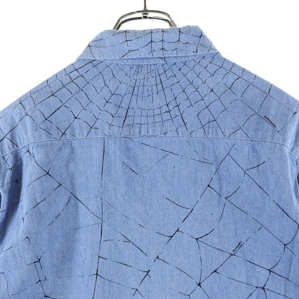 SUPREME(シュプリーム) 16AW Spider Web Shirt スパイダーウェブ 長袖 シャツ インディゴ