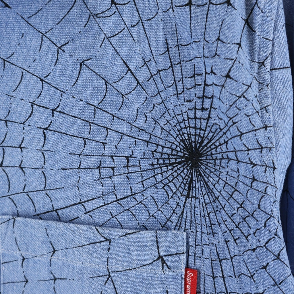 SUPREME(シュプリーム) 16AW Spider Web Shirt スパイダーウェブ 長袖 シャツ インディゴ