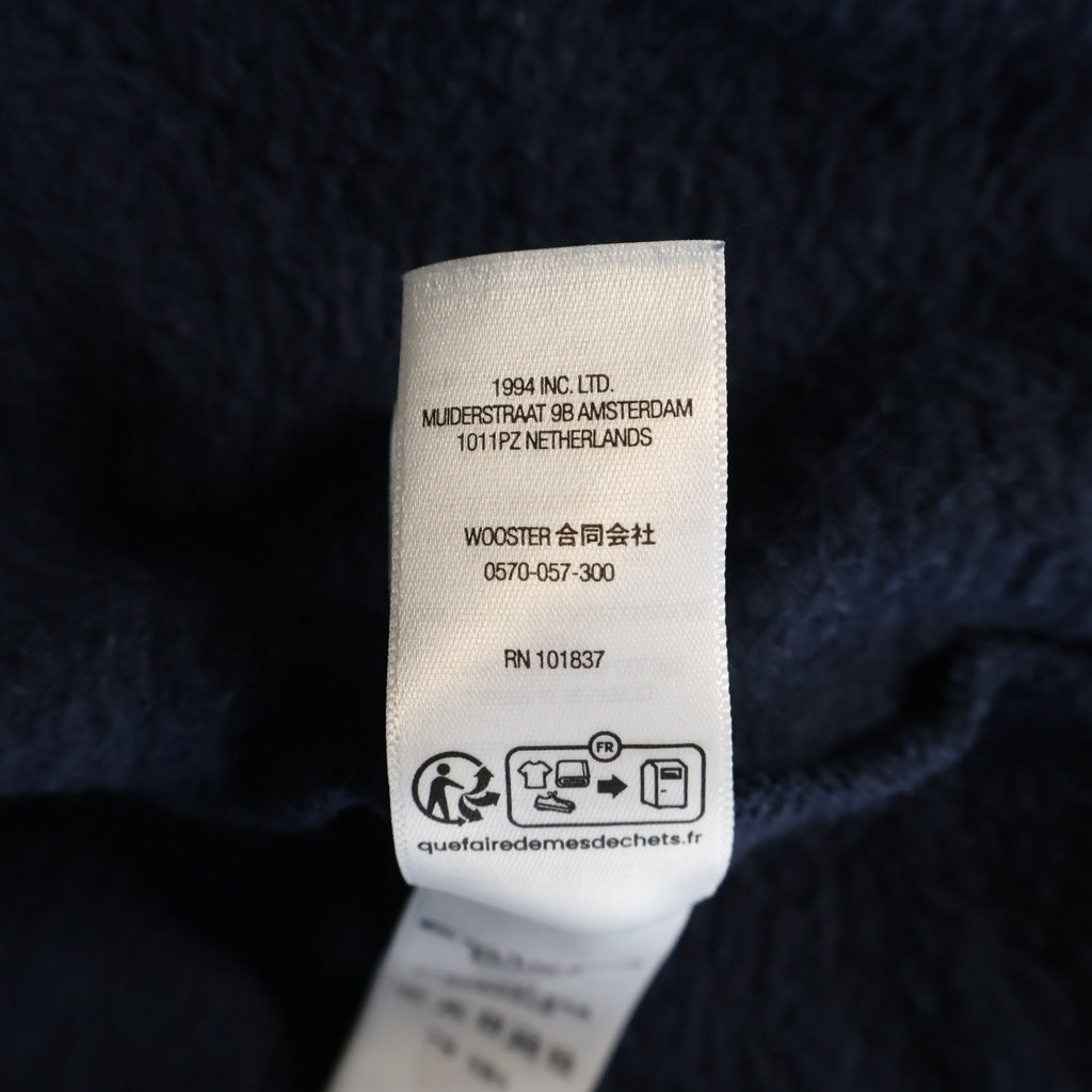 SUPREME(シュプリーム) 26SS Plaid Arc Crewneck プレイド ステッチワーク ロゴ クルーネック スウェット シャツ ネイビー